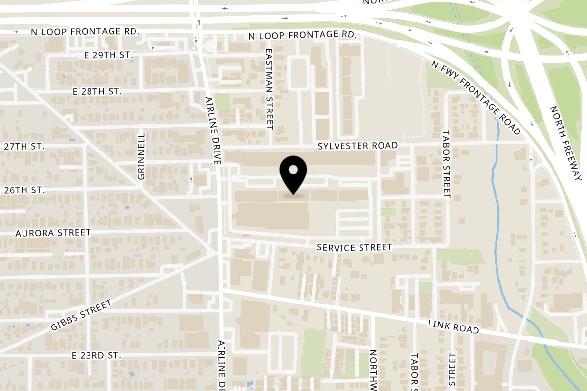 Map showing the location of Clutch City Kitchen on 2520 Airline Dr bldg A in Houston